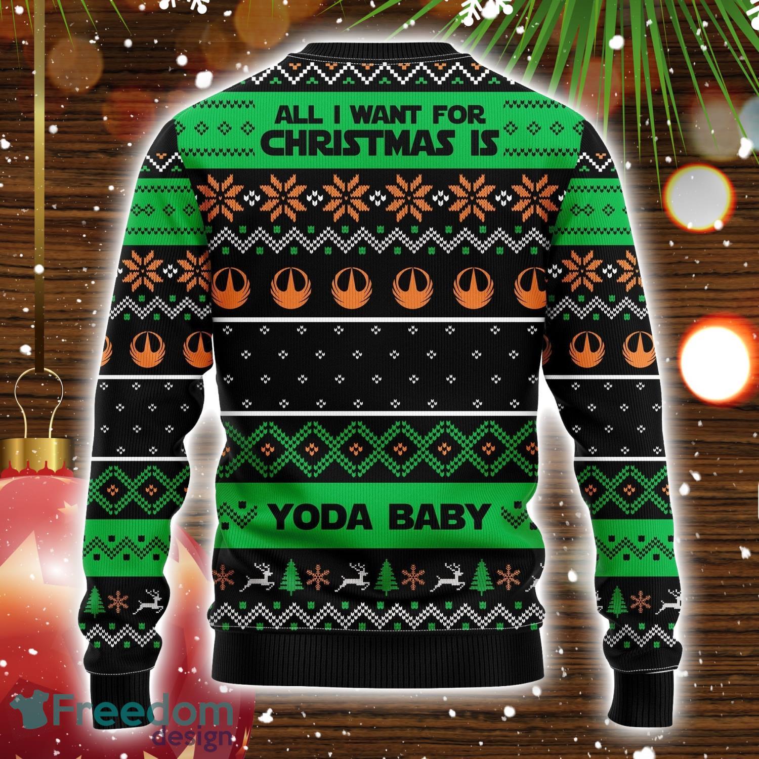 All Want Baby Yoda Noel Ugly Christmas Sweater Amazing Gift Christmas Gift For Men And Women image All Want Baby Yoda Noel Ugly Christmas Sweater Amazing Gift Christmas Gift For Men And Women Product Photo 2