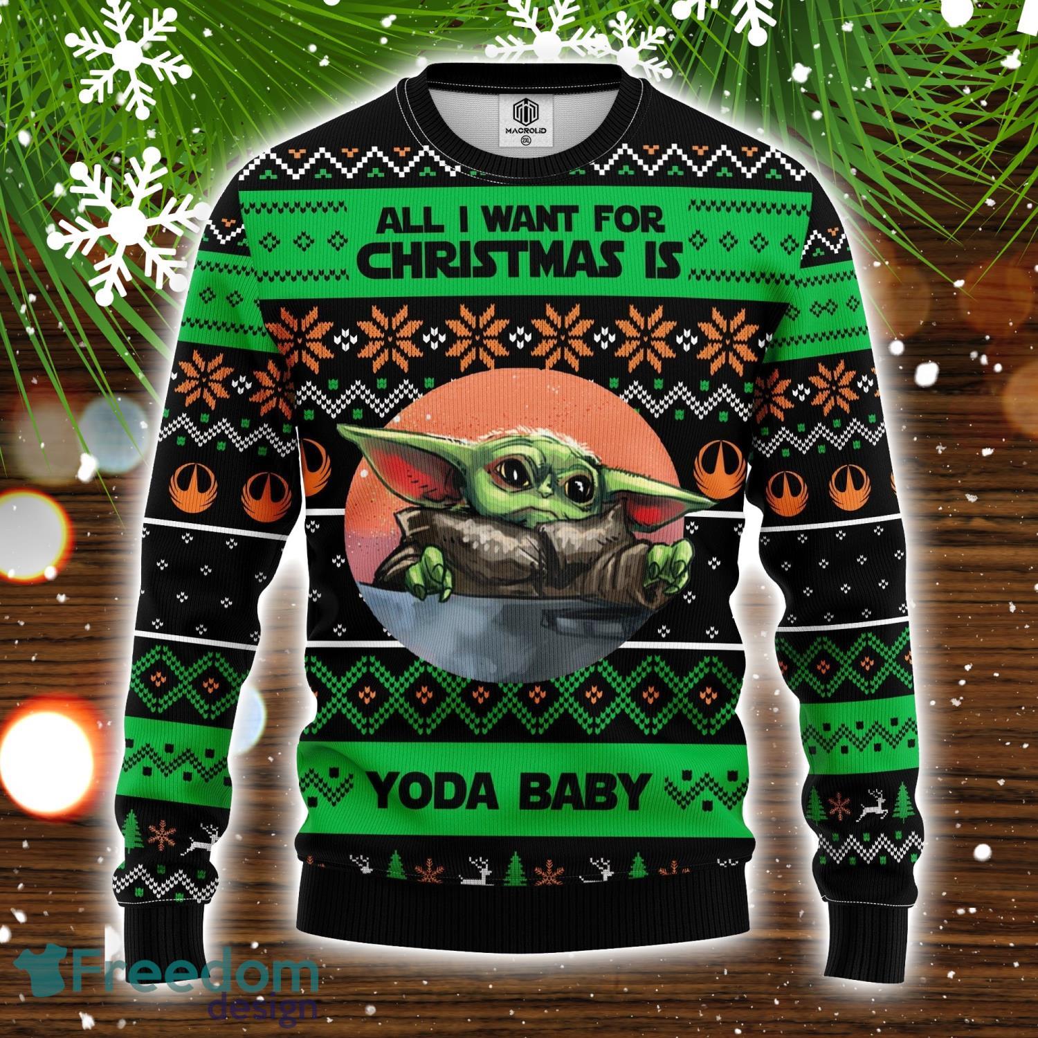 All Want Baby Yoda Noel Ugly Christmas Sweater Amazing Gift Christmas Gift For Men And Women image All Want Baby Yoda Noel Ugly Christmas Sweater Amazing Gift Christmas Gift For Men And Women Product Photo 1