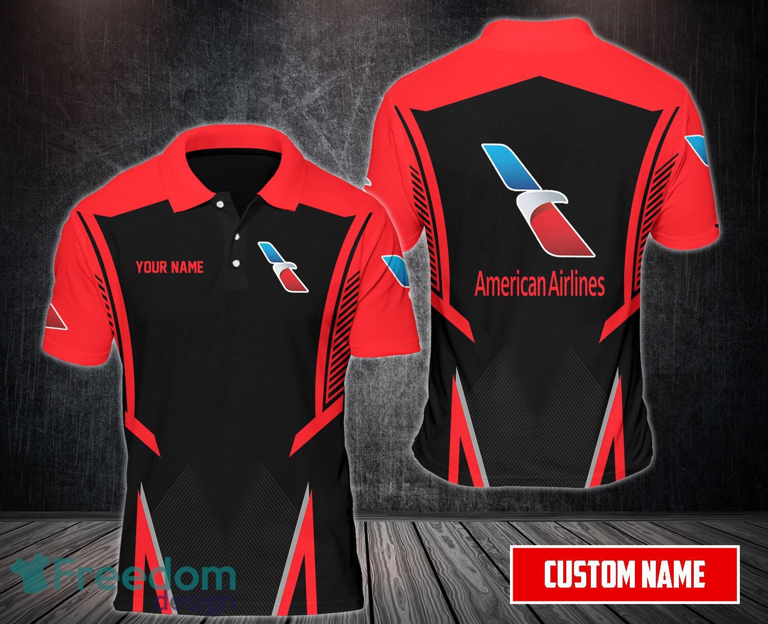 AMERICAN AIRLINES 3D Polo Shirt For Fans Beach Summer Shirt Custom Name image AMERICAN AIRLINES 3D Polo Shirt For Fans Beach Summer Shirt Custom Name Product Photo 1