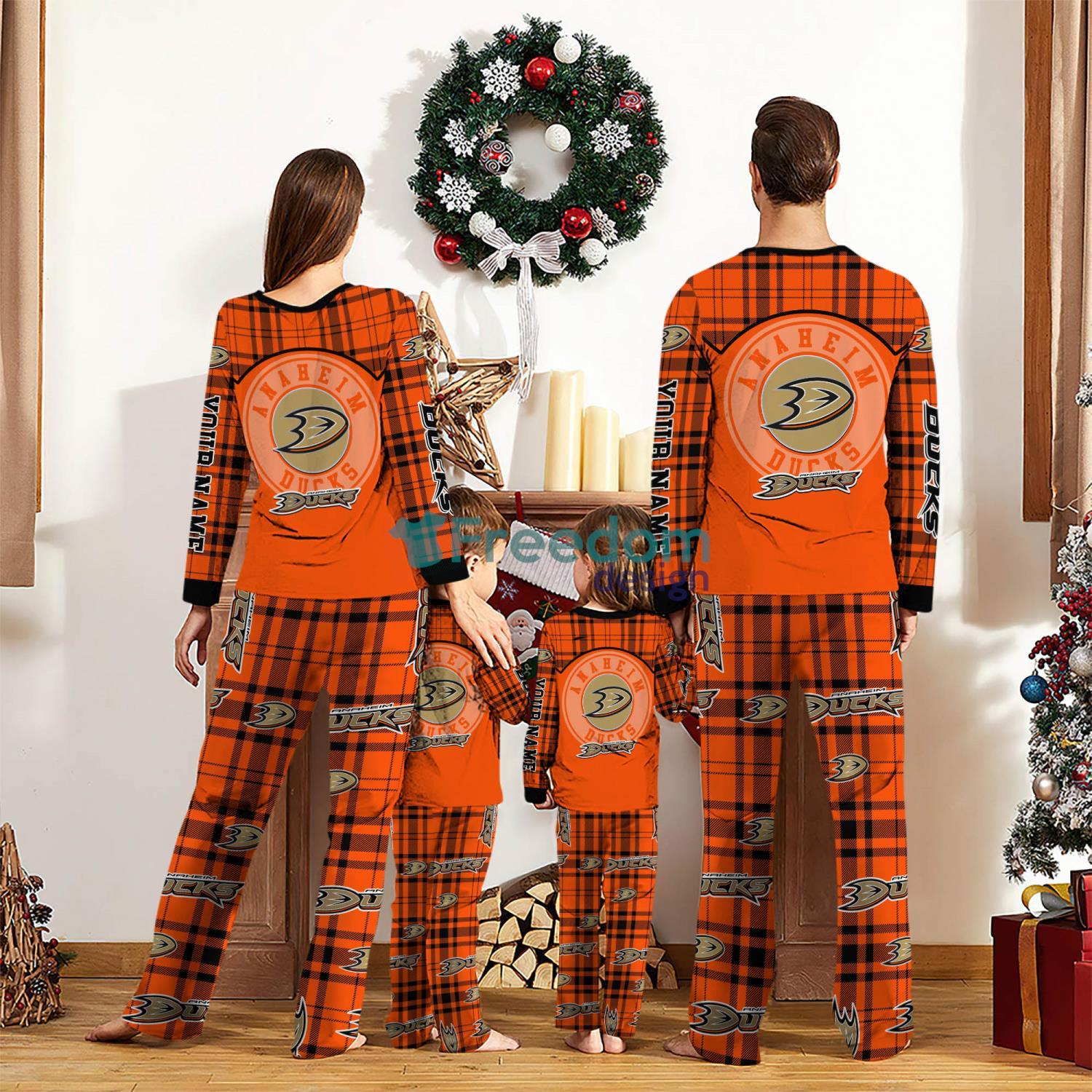 Anaheim Ducks Custom Name Pajamas Set For Family Sport Team Pajamas Christmas Gift image Anaheim Ducks Custom Name Pajamas Set For Family Sport Team Pajamas Christmas Gift Product Photo 2