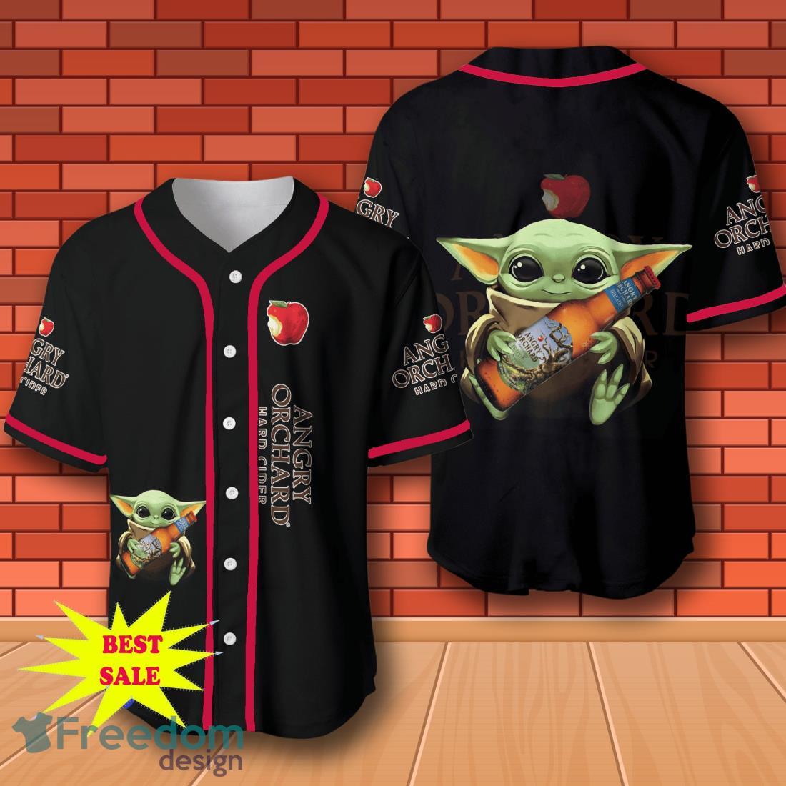 Angry Orchard Baby Yoda Baseball Jersey for All Genders image Angry Orchard Baby Yoda Baseball Jersey for All Genders Product Photo 1
