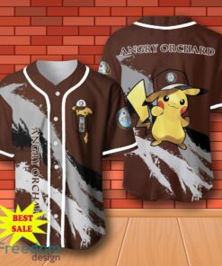 Angry Orchard Pikachu Pokemon Baseball Jersey for All Genders