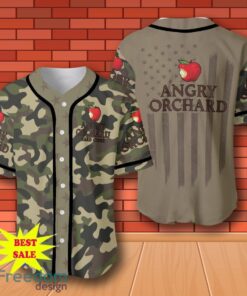 Angry Orchard Royal Camouflage Green United States Flag Baseball Jersey for All Genders