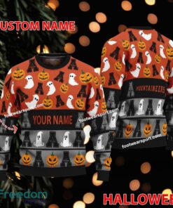 Appalachian State Mountaineers Custom Name Halloween Ugly Christmas Sweater For Fans