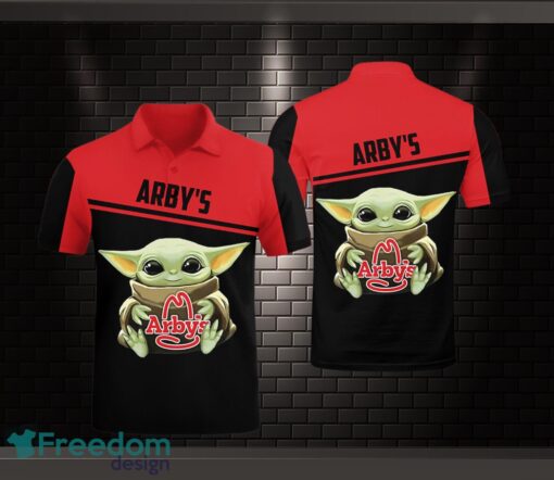 Arby's AOP 3D Polo Shirt Unique Gift Golf Baby Yoda Polo Shirt Product Photo 1