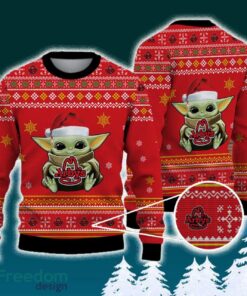 Arby’s Baby Yoda Santa Hat Funny Brands Logo 3D Sweater For Men Women Fans Gift Christmas
