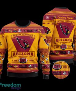 Arizona Cardinals Football Team Ugly Christmas 3D Sweater Gift For Adult