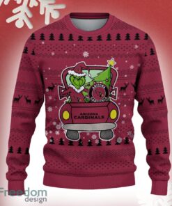 Arizona Cardinals Grinch Driving Funny 3D Ugly Christmas Sweater For Men Women