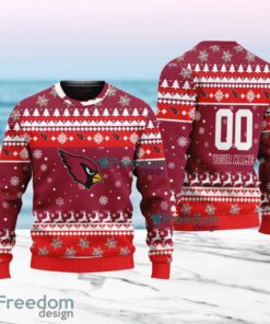 Arizona Cardinals Merry Christmas Ugly Sweater New Designs Gift For Fans Custom Name And Number