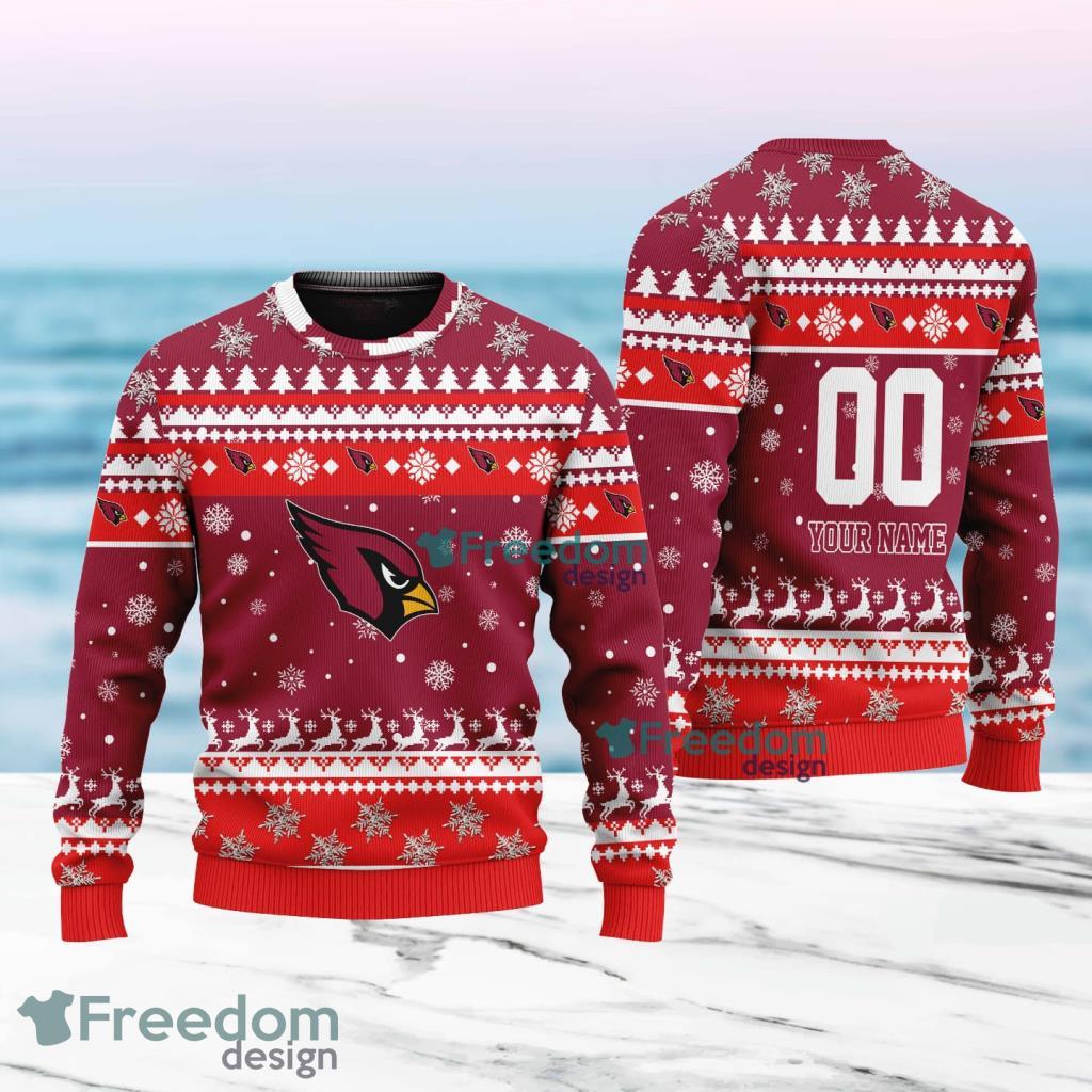 Arizona Cardinals Merry Christmas Ugly Sweater New Designs Gift For Fans Custom Name And Number image Arizona Cardinals Merry Christmas Ugly Sweater New Designs Gift For Fans Custom Name And Number Product Photo 1