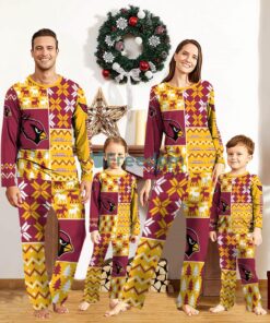 Arizona Cardinals Pajamas Set Christmas snowflake pattern Cute Pajamas For Family Christmas Gift Ideas Custom Name