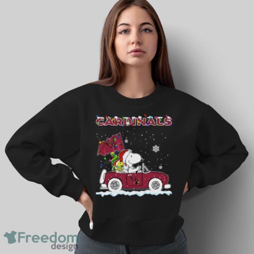 Arizona Cardinals Snoopy And Woodstock Driving Car Cute Snoopy Limited Edition Shirt - Sweatshirt