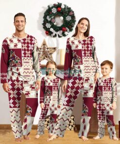 Arizona Coyotes Pajamas Set Christmas snowflake pattern Cute Pajamas For Family Christmas Gift Ideas Custom Name