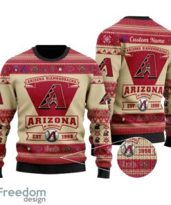 Arizona Diamondbacks Football Team Knitted Xmas Sweater AOP Gift Holidays Arizona Diamondbacks Football Team Knitted Xmas Sweater AOP Gift Holidays