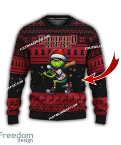 Arizona Diamondbacks Grinch Design Knitted Christmas Sweater Gift For Men And Women