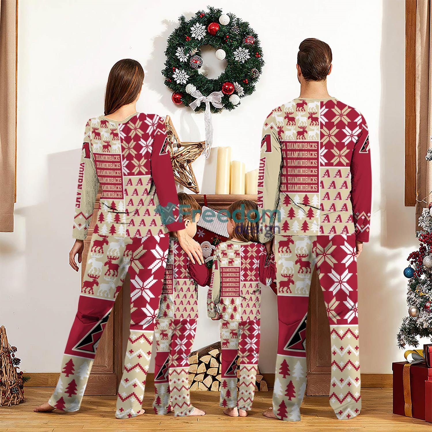 Arizona Diamondbacks Pajamas Set Custom Name Gift For Christmas Family Pajamas Set image Arizona Diamondbacks Pajamas Set Custom Name Gift For Christmas Family Pajamas Set Product Photo 2