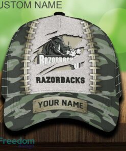 Arkansas Razorbacks 3D Hat And Cap Beach Design Camo Green For Fans Gift Custom Name Arkansas Razorbacks 3D Hat And Cap Beach Design Camo Green For Fans Gift Custom Name