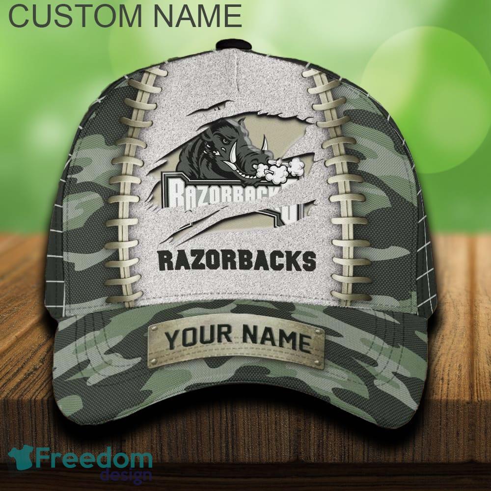 Arkansas Razorbacks 3D Hat And Cap Beach Design Camo Green For Fans Gift Custom Name image Arkansas Razorbacks 3D Hat And Cap Beach Design Camo Green For Fans Gift Custom Name - Arkansas Razorbacks 3D Hat And Cap Camo_1