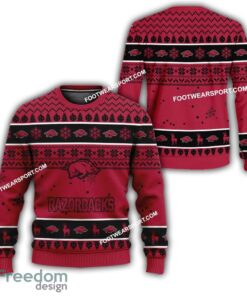 Arkansas Razorbacks Logo Pattern Ugly Christmas Sweater AOP Gift For Men And Women