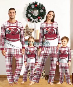 Arkansas Razorbacks Pajamas Set Gift For Family Custom Name Football Team Christmas Holiday Gift