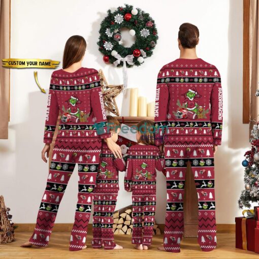 Arkansas Razorbacks Pajamas Sport Team Pajama Set Christmas Gift For Family Custom Name Unique Gift Product Photo 2