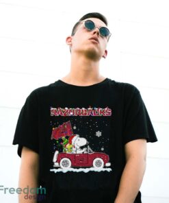 Arkansas Razorbacks Snoopy And Woodstock Driving Car Cute Snoopy Limited Edition Shirt - G500 Gildan T-Shirt