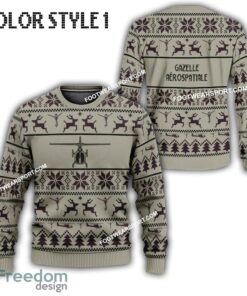Aérospatiale Gazelle Aircraft Knitted Christmas Sweater Gift Holidays Aérospatiale Gazelle Aircraft Knitted Christmas Sweater Gift Holidays