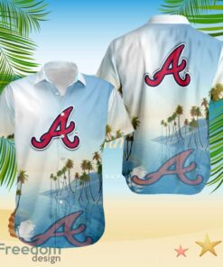 Atlanta Braves Tropical Beach Blue Hawaiian Shirt