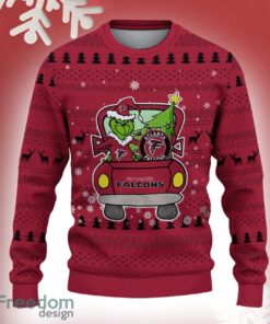 Atlanta Falcons Grinch Driving Funny 3D Ugly Christmas Sweater For Men Women