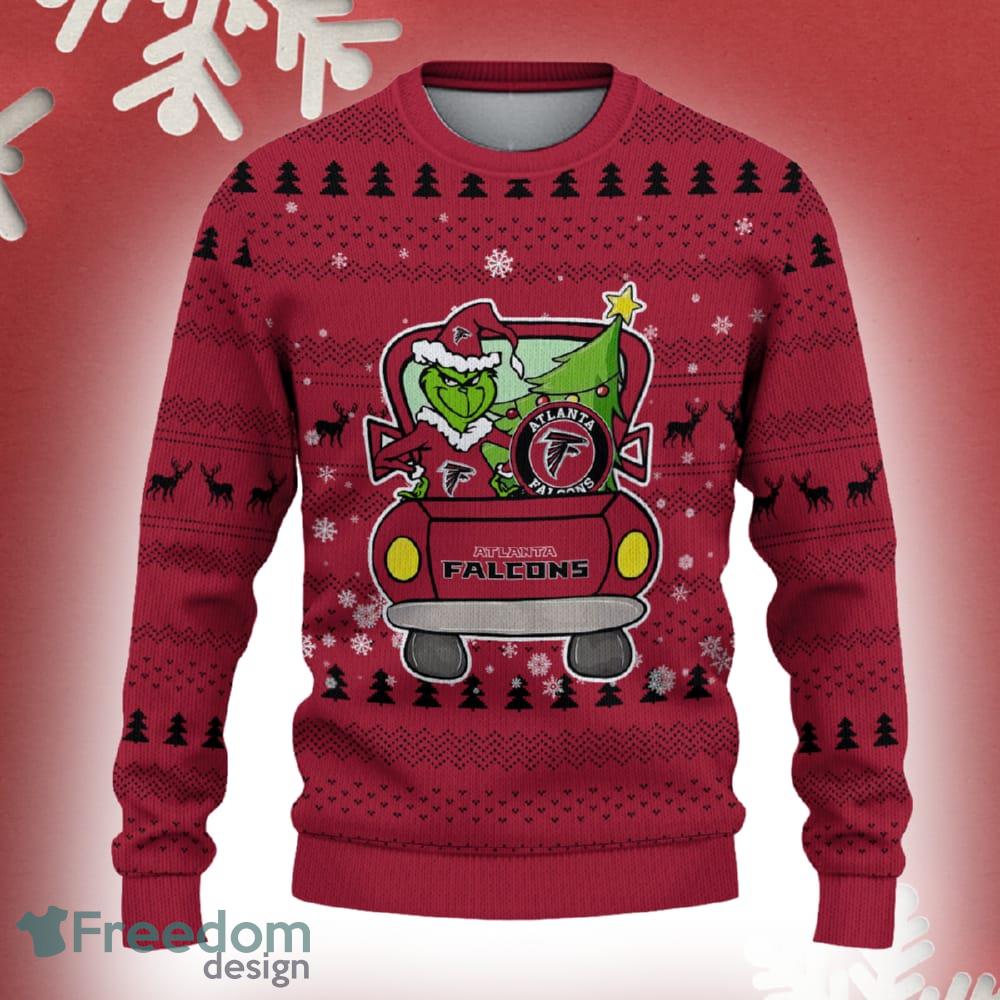 Atlanta Falcons Grinch Driving Funny 3D Ugly Christmas Sweater For Men Women image Atlanta Falcons Grinch Driving Funny 3D Ugly Christmas Sweater For Men Women - Atlanta Falcons Christmas Sweater Grinch Driving Photo 2