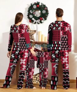 Atlanta Falcons Pajamas Set Christmas snowflake pattern Cute Pajamas For Family Christmas Gift Ideas Custom Name Product Photo 2
