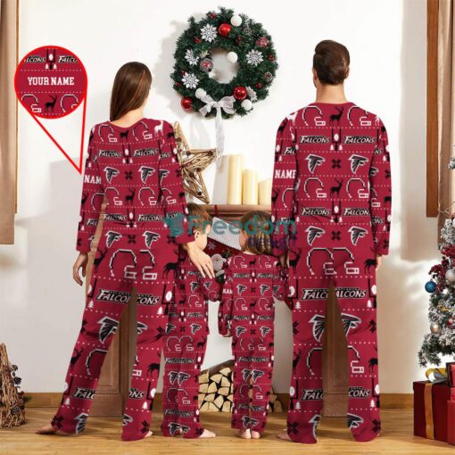 Atlanta Falcons Sport Team Logo Pajamas Set Family Christmas Gift Custom Name Special Gift Product Photo 2