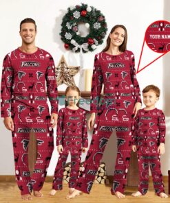 Atlanta Falcons Sport Team Logo Pajamas Set Family Christmas Gift Custom Name Special Gift Product Photo 1