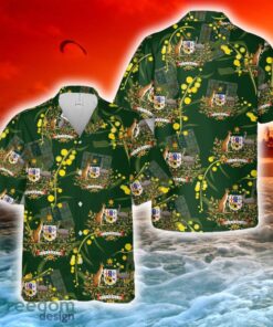 Australia Golden Wattle And Coat of Arms Hawaiian Shirt