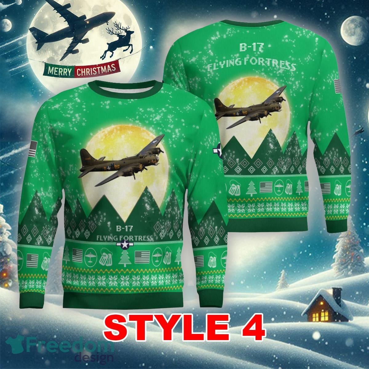 B 17 Flying Fortress B17 Aircraft Moonlight Multi Color Ugly Christmas Sweater Gift For Men And Women image B-17 Flying Fortress B17 Aircraft Moonlight Multi Color Ugly Christmas Sweater Gift For Men And Women - B-17 Flying Fortress B17 Aircraft Moonlight Ugly Christmas Sweater_26