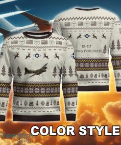 B 17 Flying Fortress B17 New Pattern Christmas Aircraft Ugly Sweater Gift For Men And Women image B-17 Flying Fortress B17 New Pattern Christmas Aircraft Ugly Sweater Gift For Men And Women - B-17 Flying Fortress B17 Ugly Christmas Sweater AOP Photo 3