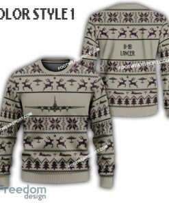 B-1B Lancer B1B Aircraft US Air Force Ugly Christmas Sweater AOP Gift For Men And Women B-1B Lancer B1B Aircraft US Air Force Ugly Christmas Sweater AOP Gift For Men And Women
