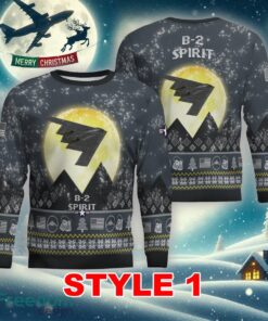 B-2 Spirit B2 Aircraft Moonlight Multi Color Ugly Christmas Sweater Gift For Men And Women B-2 Spirit B2 Aircraft Moonlight Multi Color Ugly Christmas Sweater Gift For Men And Women
