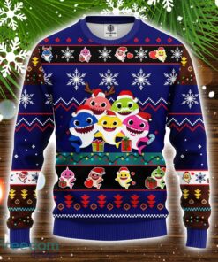 Baby Shark Ugly Christmas Sweater Blue 1 Amazing Gift Christmas Gift For Men And Women