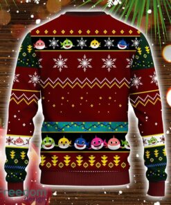 Baby Shark Ugly Christmas Sweater Red Brown 1 Amazing Gift Christmas Gift For Men And Women Product Photo 2