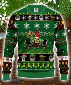 Baby Yoda Cute Ugly Christmas Sweater Green 1 Amazing Gift Christmas Gift For Men And Women