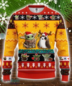 Baby Yoda Cute Ugly Christmas Sweater Yellow 1 Amazing Gift Christmas Gift For Men And Women