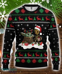 Baby Yoda Meet Baby Groot Ugly Christmas Sweater Amazing Gift Christmas Gift For Men And Women