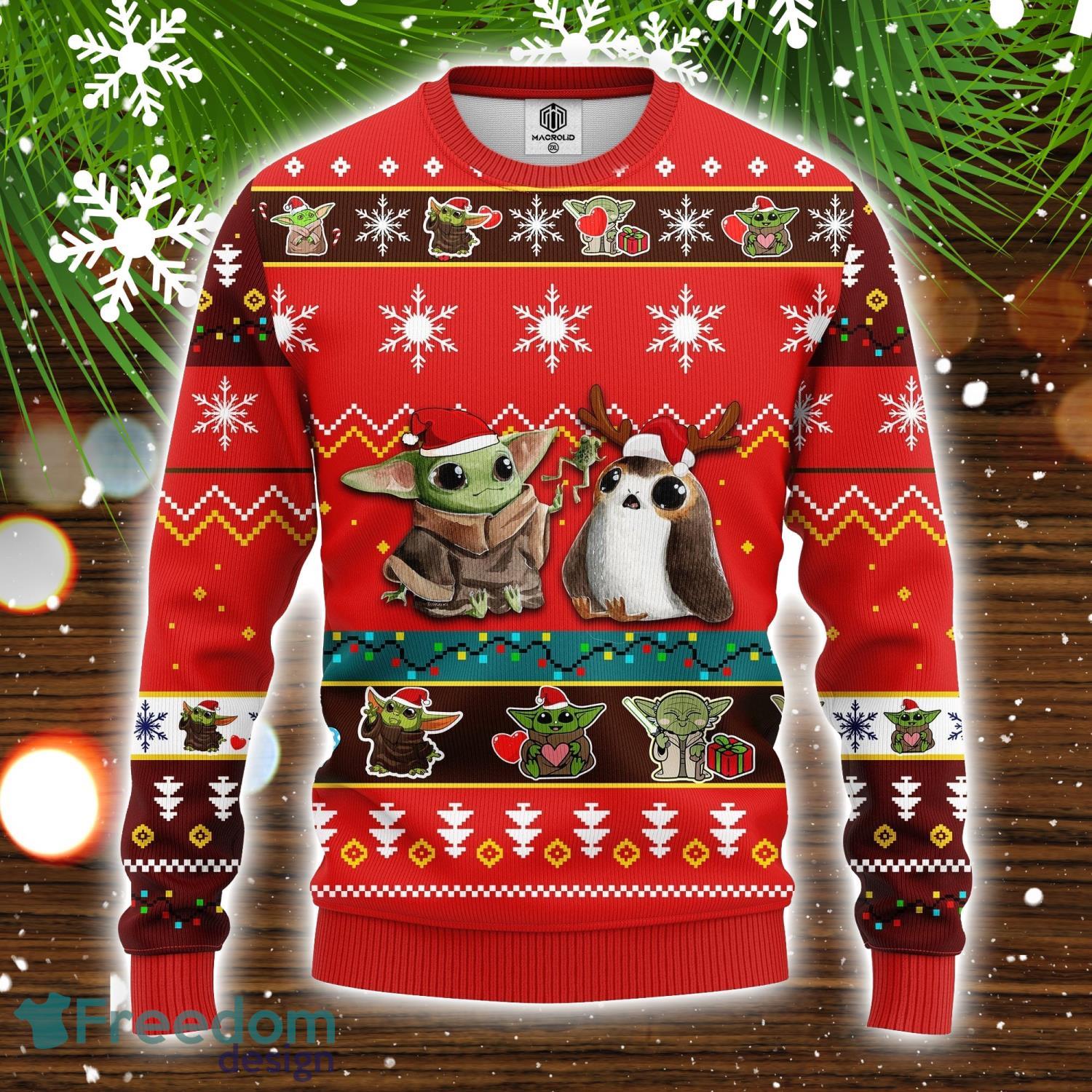 Baby Yoda Ugly Christmas Sweater Red 1 Amazing Gift Christmas Gift For Men And Women image Baby Yoda Ugly Christmas Sweater Red 1 Amazing Gift Christmas Gift For Men And Women Product Photo 1