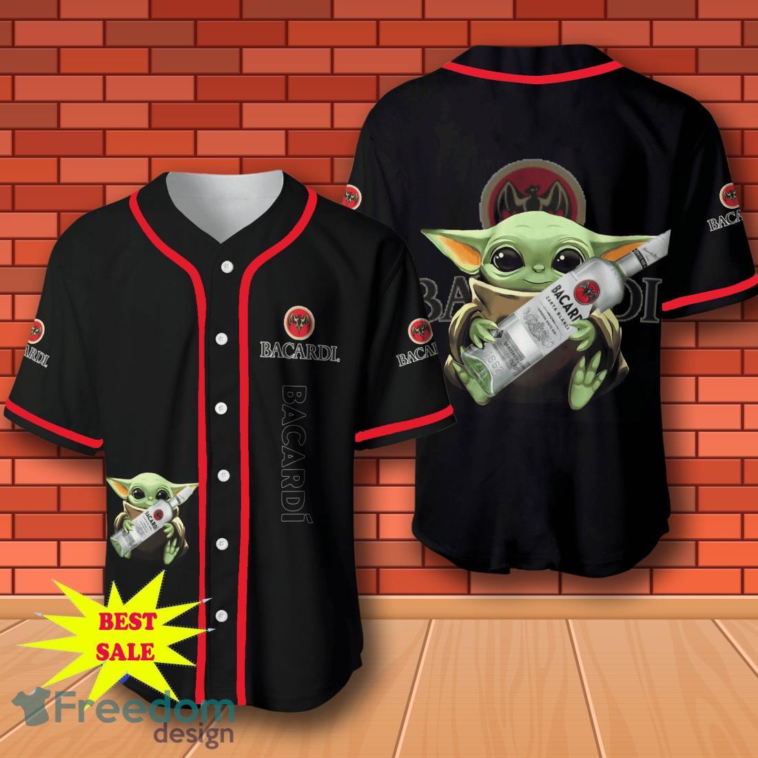 Bacardi Baby Yoda Baseball Jersey for All Genders image Bacardi Baby Yoda Baseball Jersey for All Genders Product Photo 1