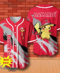 Bacardi Pikachu Pokemon Baseball Jersey for All Genders