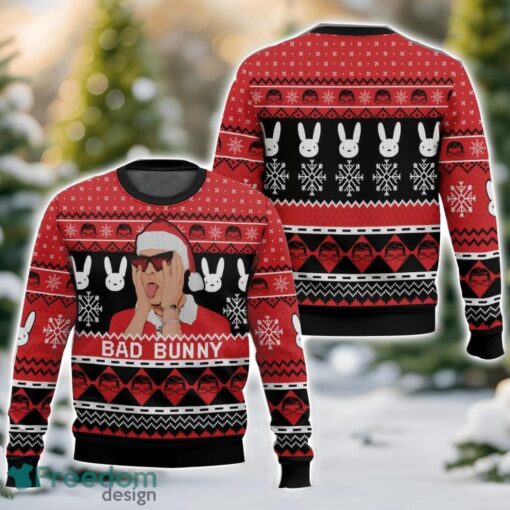 Bad Bunny Ugly Christmas Sweater 3D All Printed Sweater Christmas Gift Product Photo 1