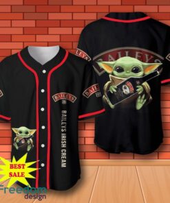 Baileys Irish Cream Baby Yoda Baseball Jersey for All Genders