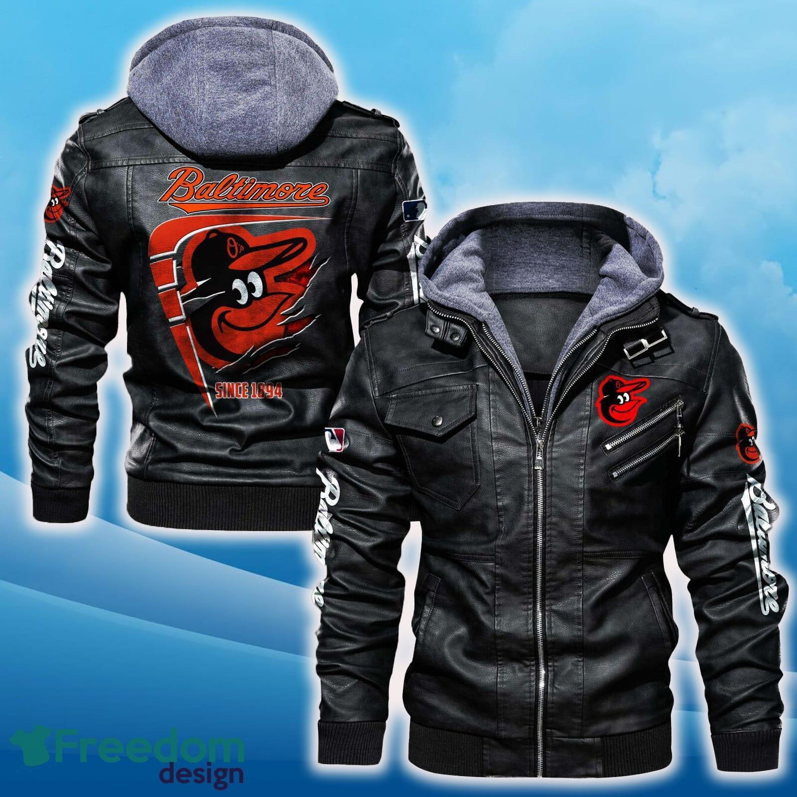 Baltimore Orioles Leather Jacket Black And Brown Color For Men And Women Gift Fans All OVer Print Gift Fans image Baltimore Orioles Leather Jacket Black And Brown Color For Men And Women Gift Fans All OVer Print Gift Fans - Baltimore Orioles Leather Jacket_1