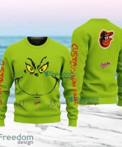 Baltimore Orioles MLB Ginch Face Funny Custom Name Ugly Sweater Merry Chistmas Gift For Fans